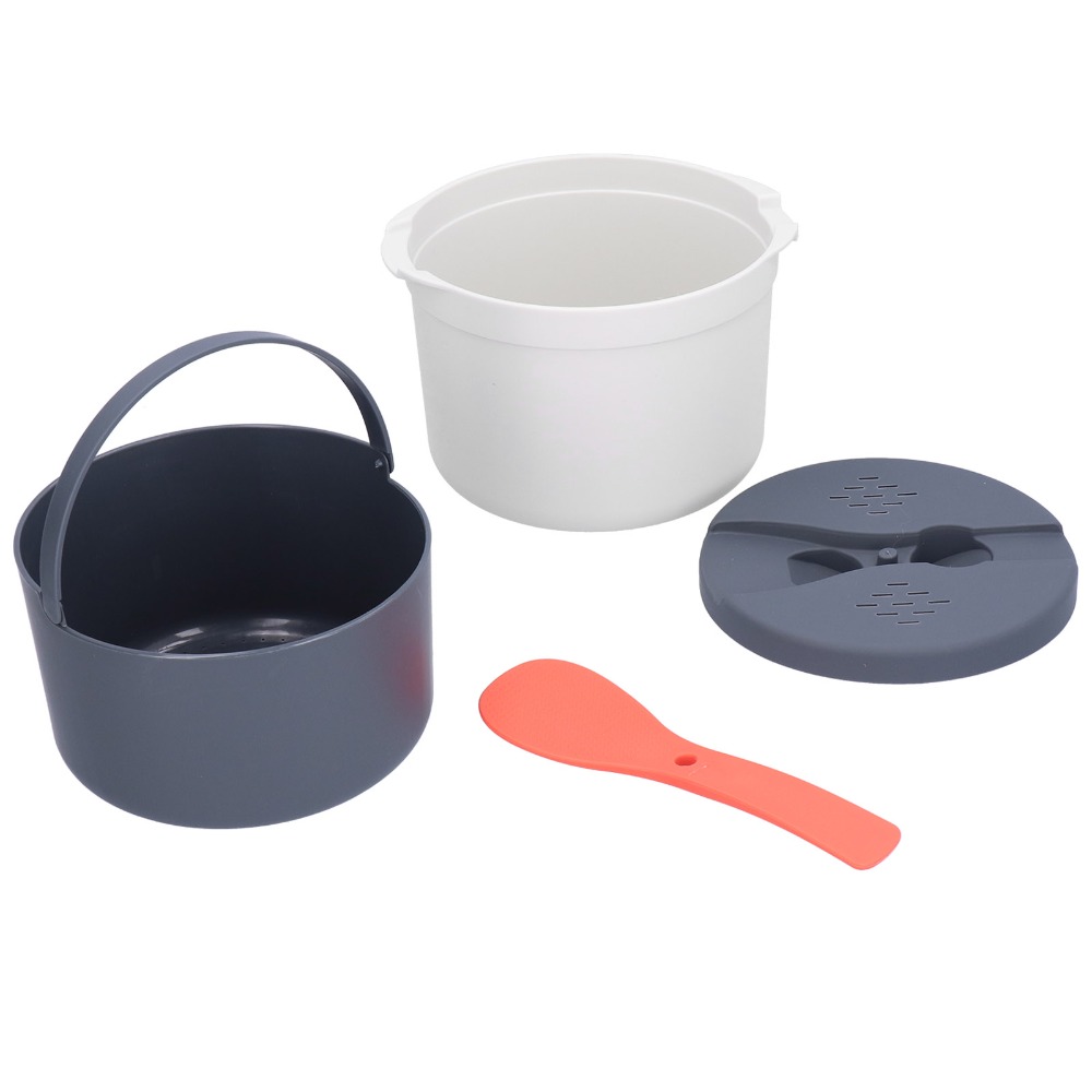 Steamer Bamboo Set - Thick 2L Microwave Rice Cooker PP