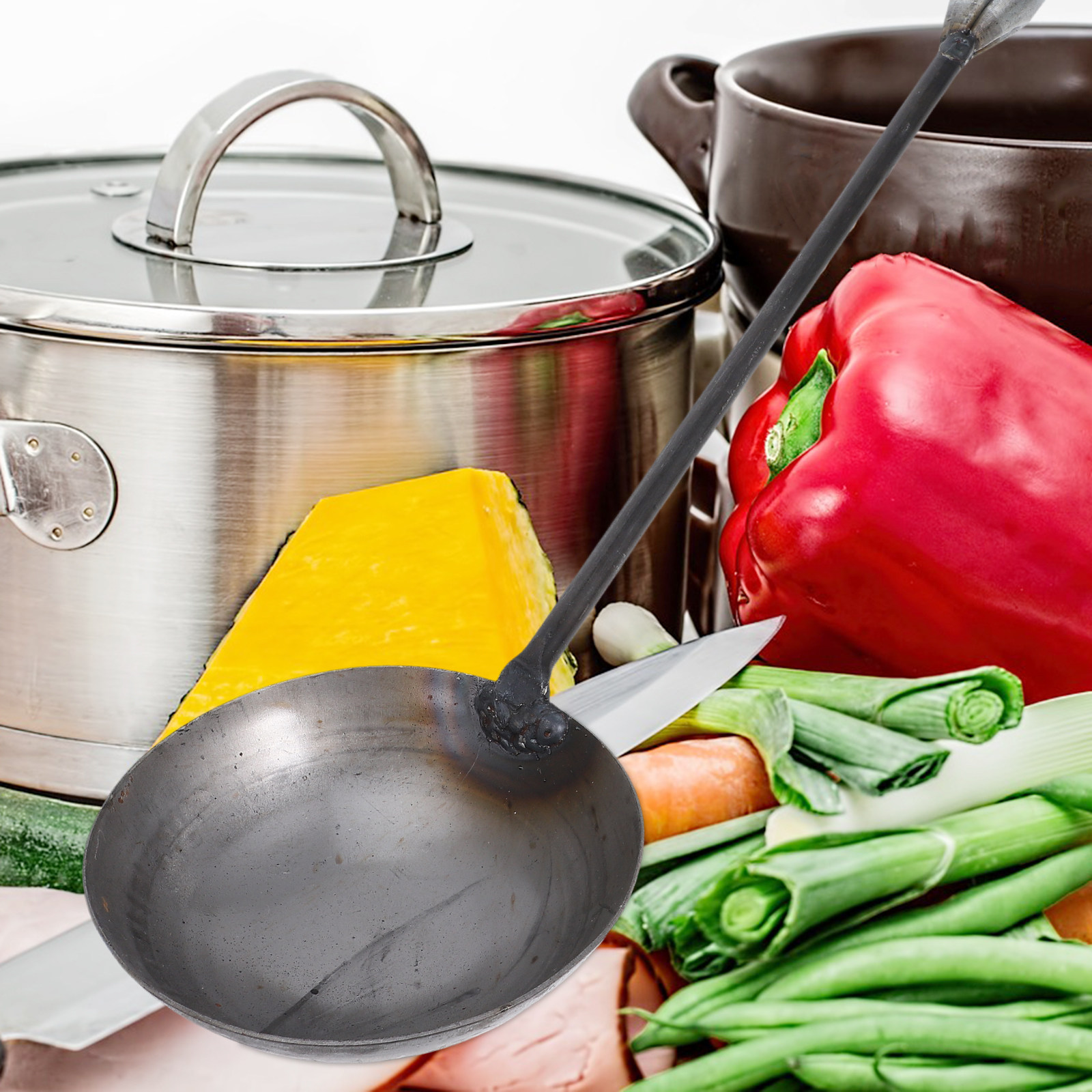 Iron Wok Ladle Long Handle Sou - Home Cooking Utensil Set review and price