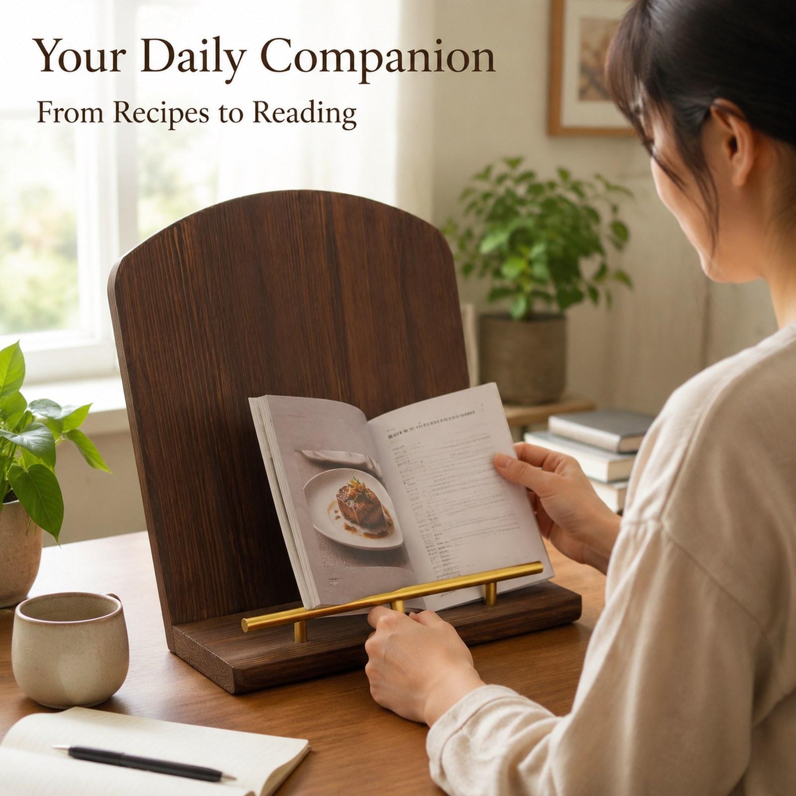 Wooden Cookbook Stand Recipe B - Home Cooking Book review and price