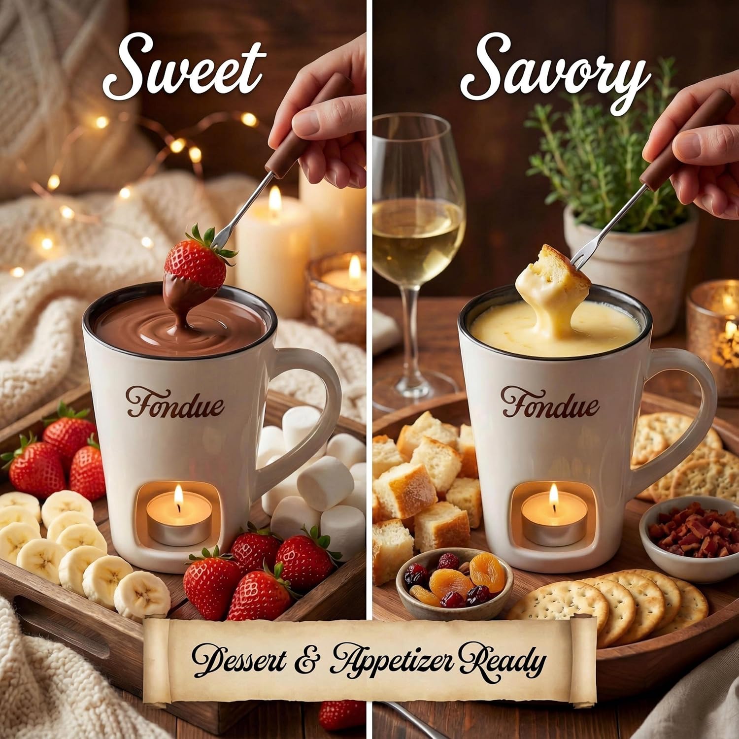 Sweet Ceramic Fondue Cup with  - Fondue Pot Ceramic review and price