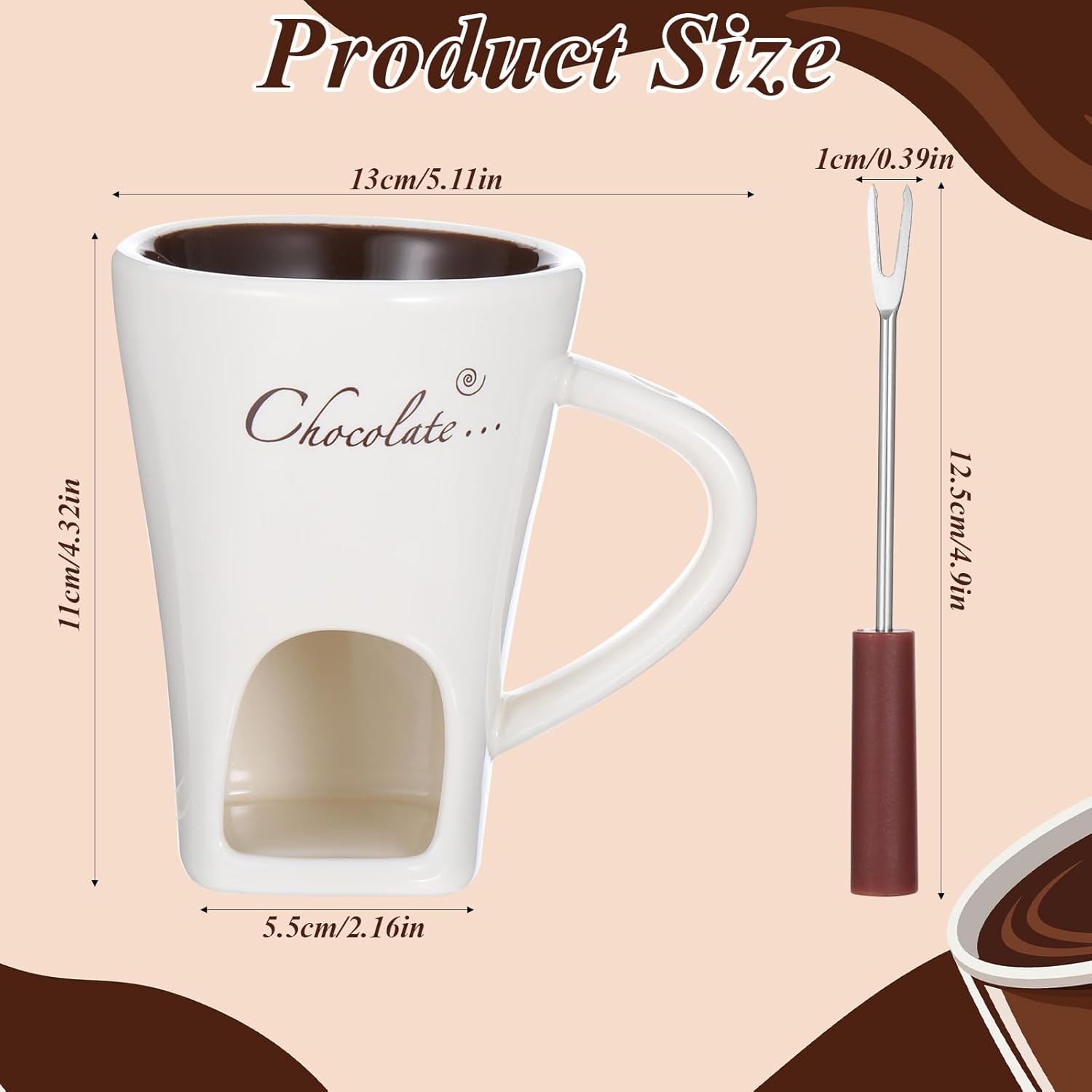 Sweet Ceramic Fondue Cup with  - Fondue Pot Ceramic review and price