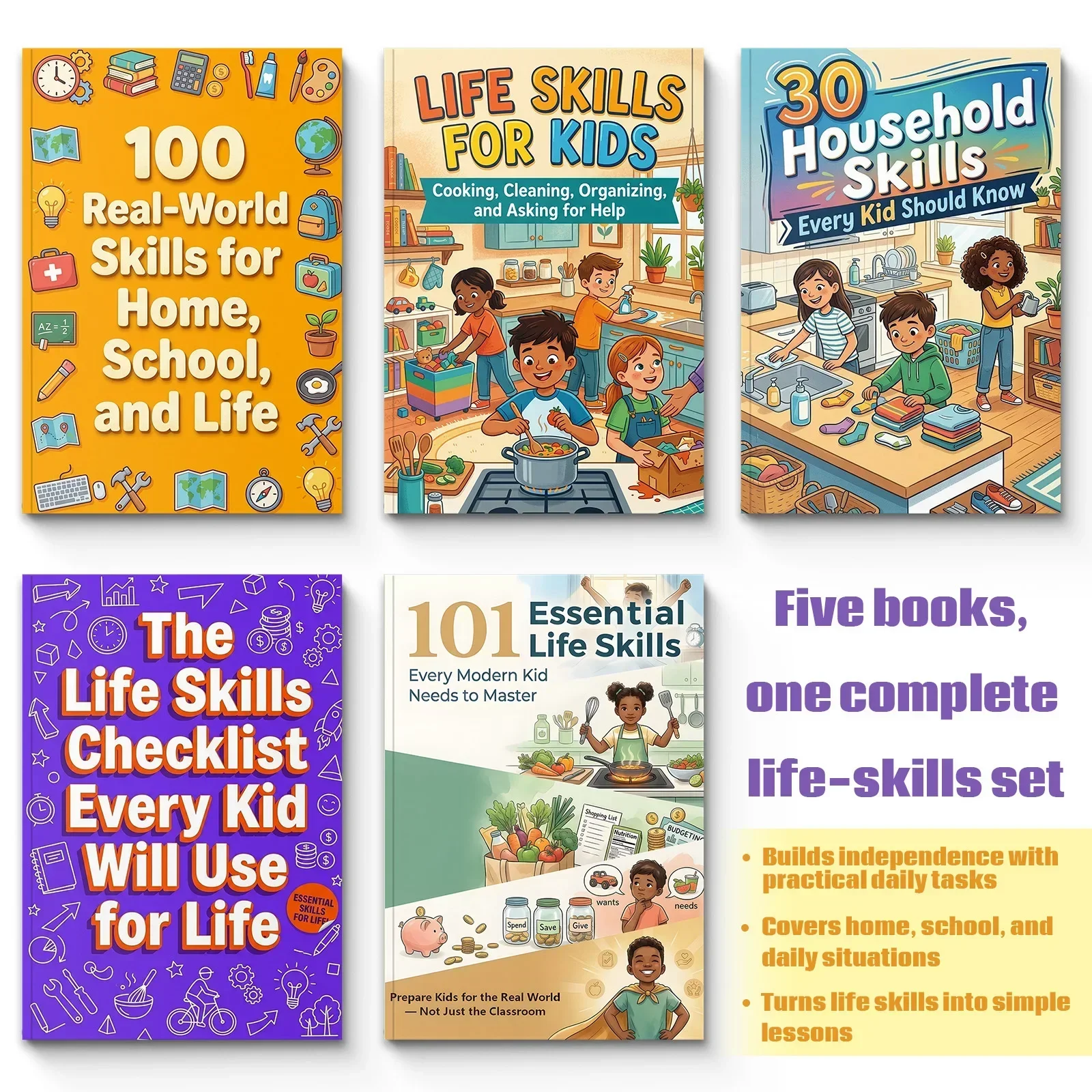 5-Book Kids Life Skills Collec - Home Cooking Book review and price