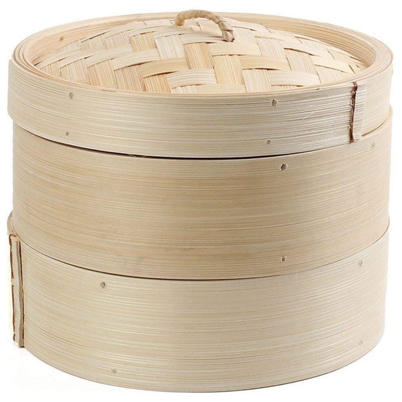 Bamboo Steamer 2 Tier 8 Inch D - Steamer Bamboo Set review and price