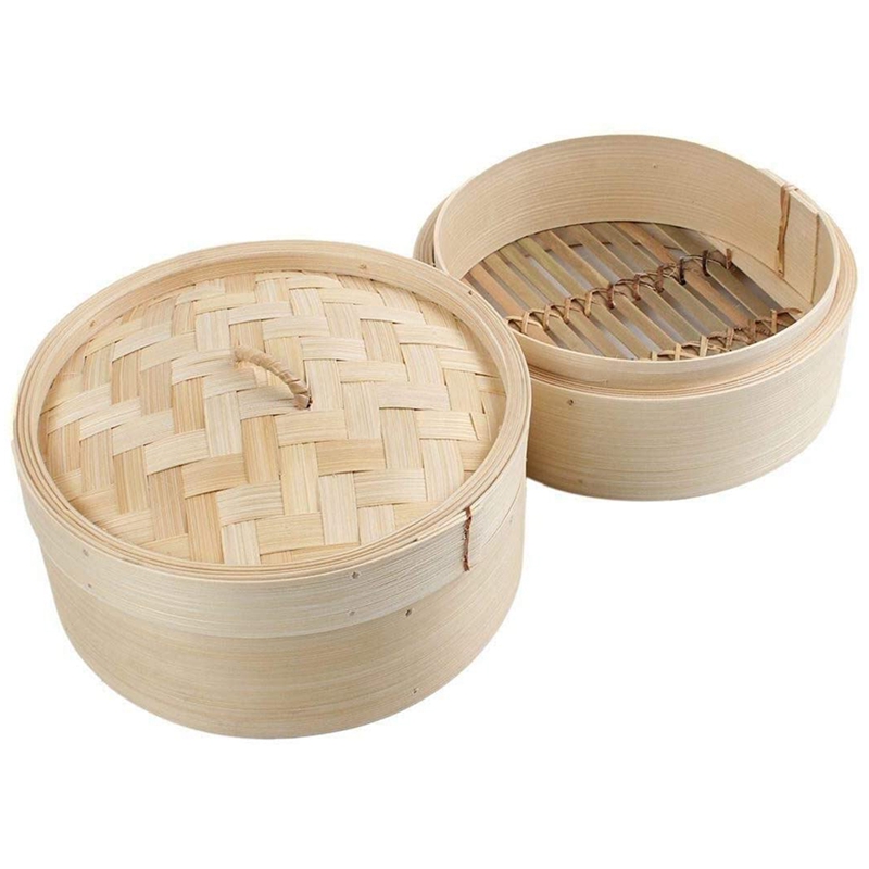 Bamboo Steamer 2 Tier 8 Inch D - Steamer Bamboo Set review and price