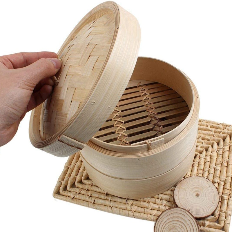 Bamboo Steamer 2 Tier 8 Inch D - Steamer Bamboo Set review and price