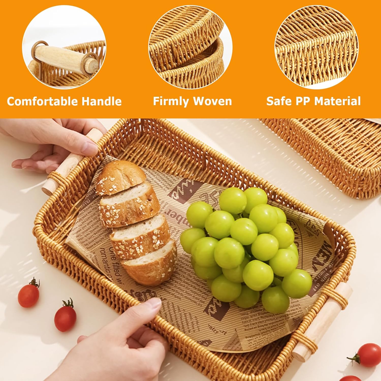 Wicker Tray Rectangular Rattan - Home Cooking Recipes review and price