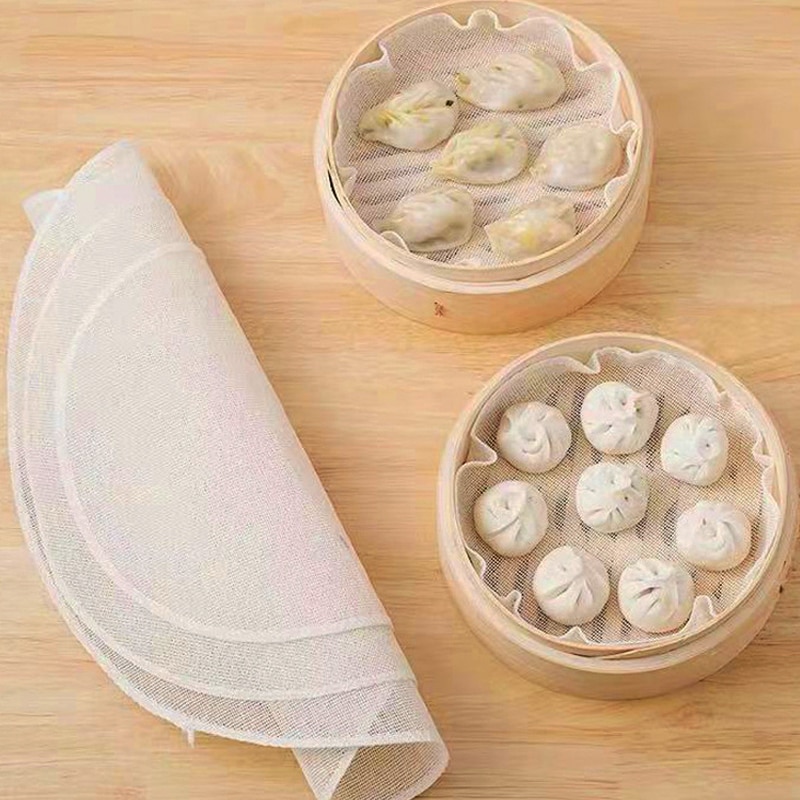 5Pcs 28CM Pure Cotton Steamer  - Steamer Bamboo Set review and price