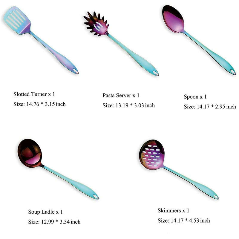 5Pcs Stainless Steel Cooking T - Home Cooking Utensil Set review and price