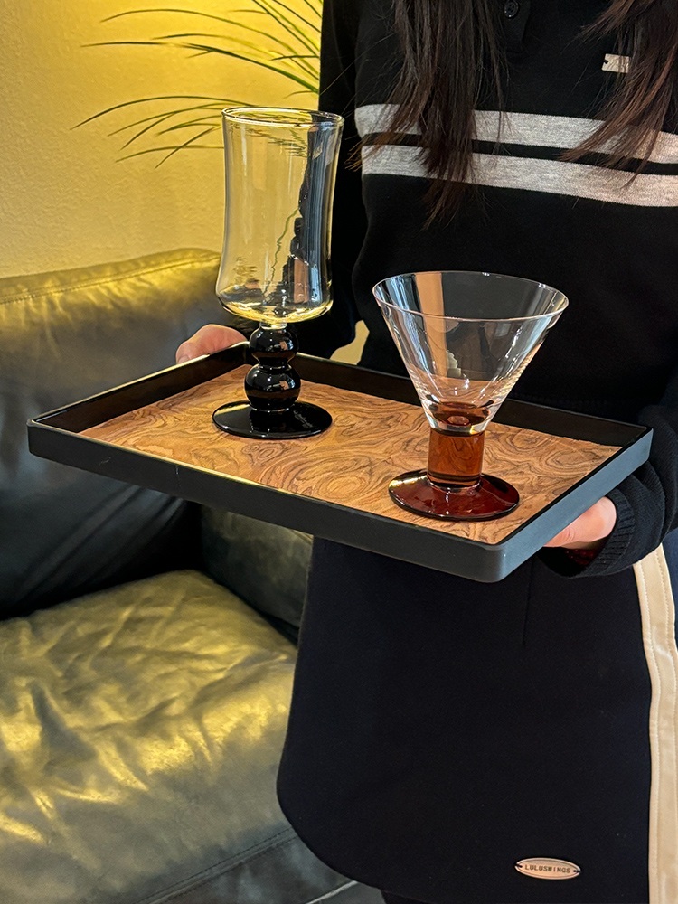 Serving Tray Natural Wood Vene - Home Cooking Recipes review and price
